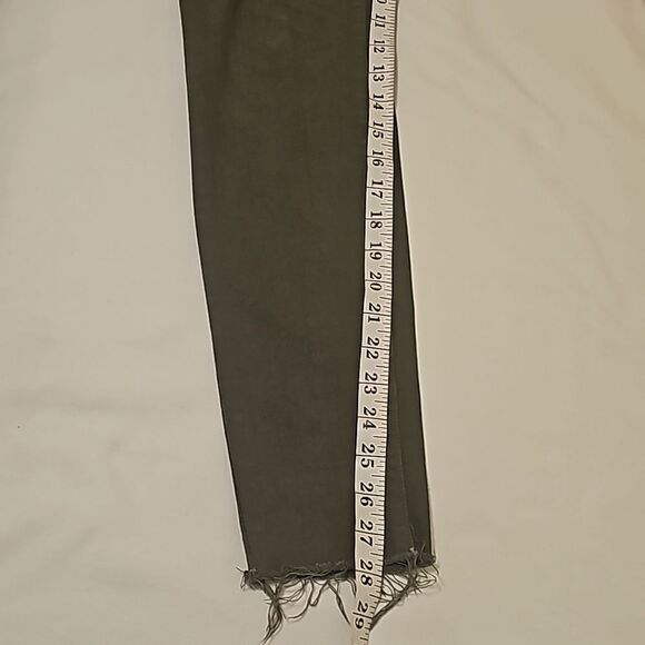 Frame Le High Skinny Jeans Women’s Size 29 Olive Green Stretch Denim Pockets - Picture 6 of 11